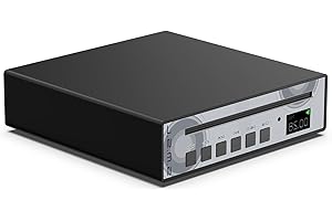 AUINSHIFIMAN SMSL PL100 Desktop CD Player CS43131 Decoder Chip Headphone Amplifier BCD/CD-R/CD-RW/MP3 CD Uilt-in 2nd PLL Circuit RCA/3.5 mm Headphone/Optical/Coaxial Digital Output CD Input Remote Control (Black)