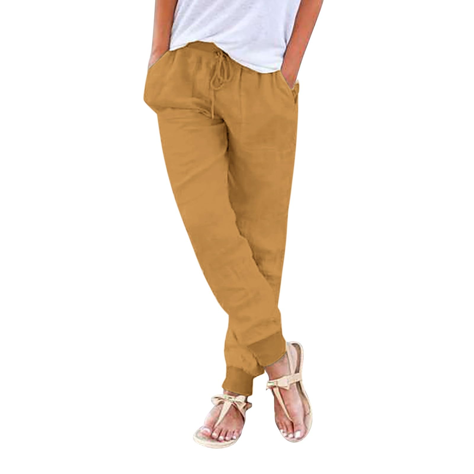 Cargo Pants Women Back Elastic Waist Pants camo