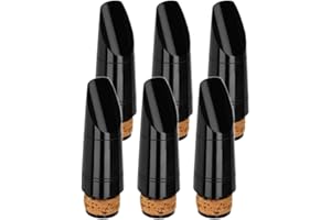 CUKIXA Premium Hand-Finished and Play-Tested Clarinet Mouthpiece Pad, Bass Clarinet Mouthpiece for Students and Professionals,Black,6 Pack