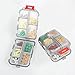 Bidear Travel Pill Case Medicine Organizer Box for Purse Portable Compact Vitamin Container Small Pill Holder for Pocket 7 Day Weekly Medication Dispenser Supplements Sorter (Gray, 10 Compartments)