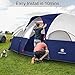 TOMOUNT 8-Person Tent - Easy & Quick Setup Camping Tent, Professional Waterproof & Windproof Fabric, Double Layer, 5 Large Mesh for Ventilation, Lightweight & Portable with Carry Bag, Blue
