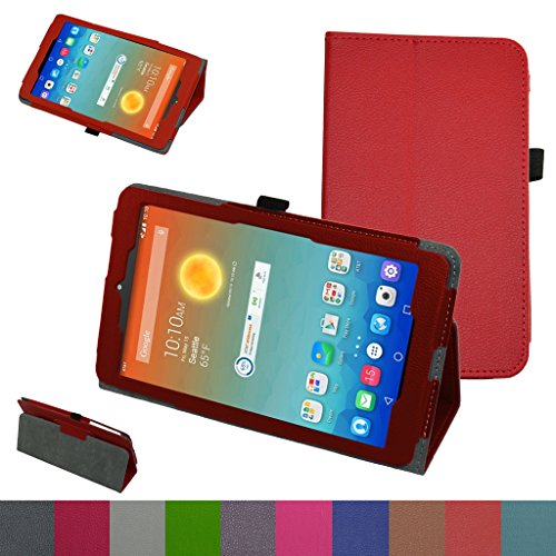 AT&T Trek HD Case,Mama Mouth PU Leather Folio 2-folding Stand Cover with Stylus Holder for 8