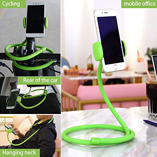 Lykan Multi-Function Selfie Stick can be as Cell Phone Holder,Car Mobile Phone Holder,Flexible Stand Holder Used for Bed, Desktop, Neck,Bicycle (Green)