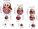 Winterworm Popular Red Little Girl and Cherry Blossom Pattern Russian Nesting Dolls Handmade Wooden Russian Dolls Matryoshka Dolls Set 10 Pieces Kids Toy Gift Home Decoration