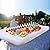 Inflatable Tray Serving Bar Buffet Tray Food Drink Holder Server Fruit Plate Luau Cooler for Outdoor Bar BBQ Pool Party Buffet With a Drain Plug -2 Pack