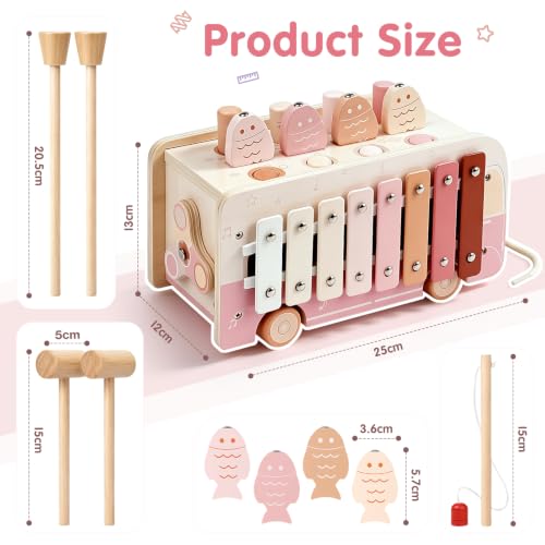 Vanplay Montessori Games 1 Year Old Children Games 1 2 3 Years Toys Child 1 Year, 7 in 1 Musical Instruments Children Xylophone Children, Educational Games Gifts Children 1 Year