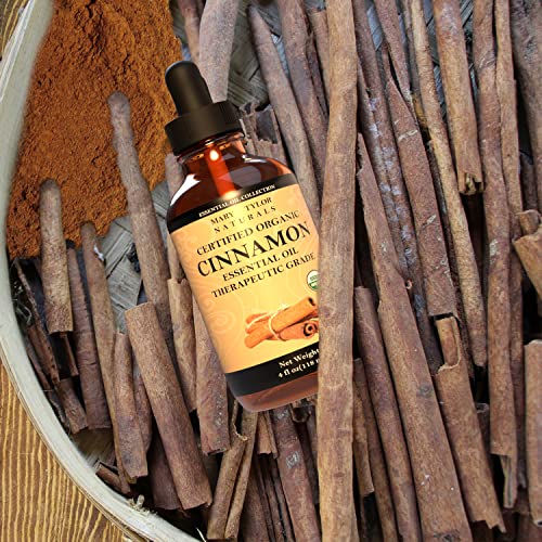 Organic Cinnamon Essential Oil (4 oz), USDA Certified Organic