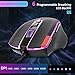 Wired Gaming Mouse – Adjustable Up To  12000 DPI – Programmable With 8 Buttons Ergonomic, Tunable Weights, 6 Breathing RGB Light Gaming Mice Compatible With PC, Windows – Blackthumb 3