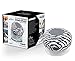 Abco Tech Water Resistant Wireless Bluetooth Shower Speaker with Suction Cup and Hands-Free Speakerphone, Black Zebra