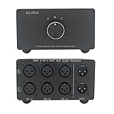 SOLUPEAK 3-Way XLR Stereo Audio Switch