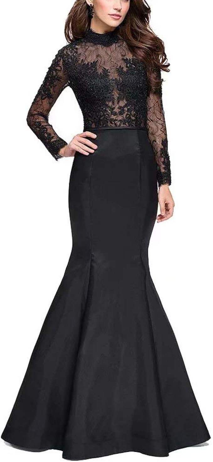 long sleeve gala gowns