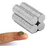 KKHOUSE 100PCS 10x1mm Thin Magnet 10mmX1mm Permanent disc 10x1mm Magnetic Round Magnet 10 * 1 mm Refrigerator Magnets, Fridge, Office, Whiteboard Magnets for Crafts,Office, Kitchen