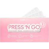 Glamnetic Press 'n Go Instant Nail Adhesive Tabs | 90 Tabs | Instant adhesive tabs for press-on nails. Short-term, easily removable wear. Customized fit, less damaging to nails
