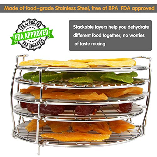 Aiduy Dehydrator Stand Accessories for Ninja Foodi 6.5 qt & 8 qt, Food Grade Stainless Steel Dehydrator Rack Compatible with Ninja Foodi Pressure Cooker and Air Fryer 6.5 and 8 Quart