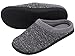 HomeTop Men's Comfort Breathable Moisture-Wicking Spring Summer Slip On Memory Foam House Slippers Shoes Indoor/Outdoor (11-12 D(M) US, Gray)