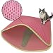Cat Litter Mat by Paw Love Concept, 30" x 23" Washable Pink 3D Honeycomb Dual layer Waterproof Scratch Pad & Trapping Mat for Litter Box, Large Size Easy Clean Scatter Control Made of Eco-friendly EVA