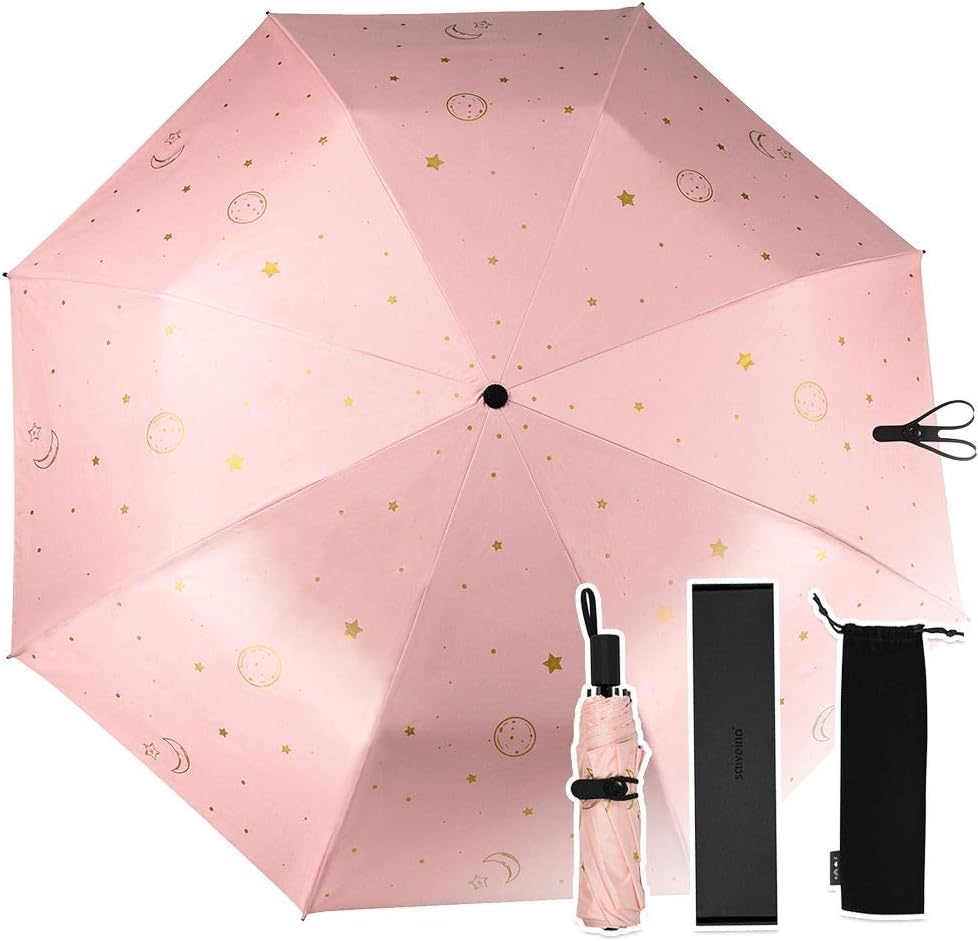 Amazon 折りたたみ傘 Saiveina 日傘 ニューデザイン 100 Uvカット 折り畳み傘 星月太陽柄 8本骨 晴雨兼用傘 耐風撥水 収納袋付き Saiveina 折りたたみ傘 通販