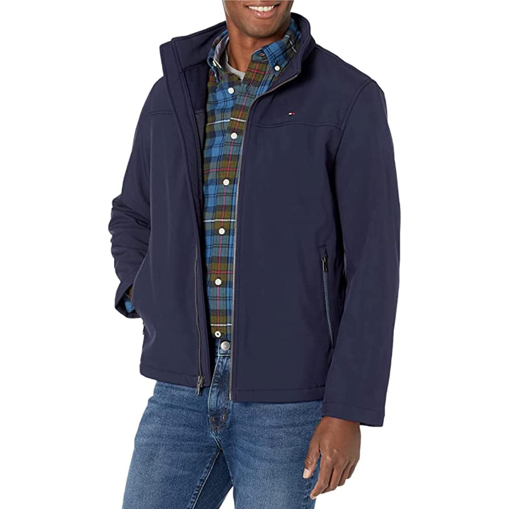 Tommy Hilfiger Men's Water Resistant Softshell Jacket (Standard and Big & Tall), midnight, Small Image