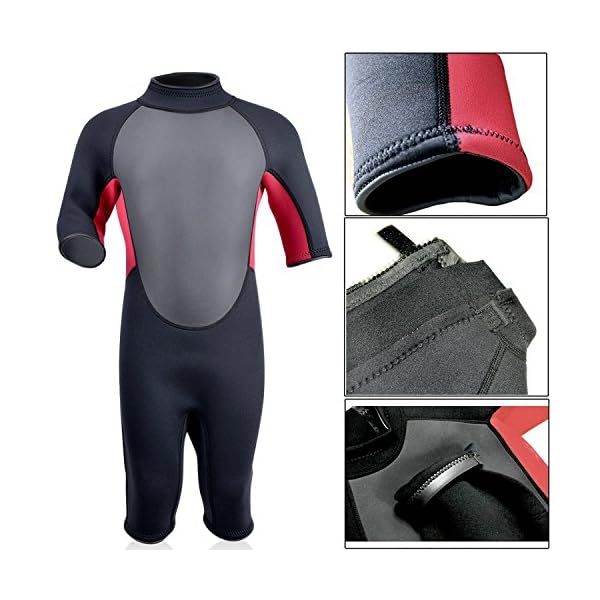 REALON-Kids-Wetsuit-3mm-Premium-Neoprene-Youth-for-Girls-and-Boys-Surfing-Swimming-XSPAN-Full-Back-Zip-Spring-Suit