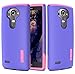 LG G4 Case, TOTU G4 Case [Durable Series] Protective Grip Cover [Drop Protection] Hard Shock-Resistant Hybrid Cover Dual Layer Armor Defender Case for LG G4 - BlueViolet/Rose