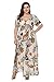 Selenaly Women's Plus Size Split Print Flowy Party Maxi Dress