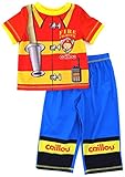 Caillou Toddler Red Poly Pajamas (3T)