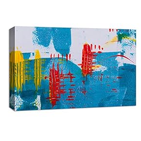 Canvas Wall Art Abstract Colorful Painting Artwork for Home Prints Framed - 12x18 inches