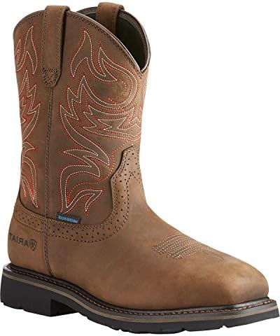 Ariat Work Men's Sierra Delta H2O Construction Boot, Oily Distressed Brown, 9.5 D US