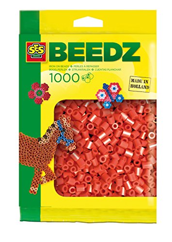 SES Creative Iron On Beads, Red, 1000-Pack