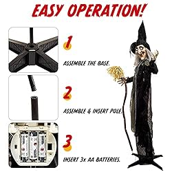 JOYIN 72" Halloween Animated Standing Talking Witch