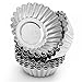 TXIN 20 Pack Egg Tart Aluminum Cupcake Cake Cookie Mold Pudding Mould Tin Baking Tool(L)