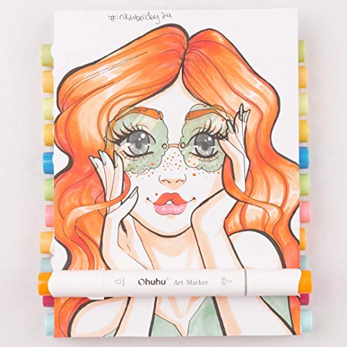 5 48+Color+Ohuhu+Sketching+Calligraphy+Illustration