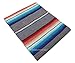 El Paso Designs Traditional Mexican Blanket | Artisanal Boho Blanket | Authentic Hand Woven Serape Perfect for Camping, Yoga, Beach, Picnic or Home Decor | (Grey)