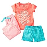 Carter's Baby Girls' 3 Piece Screenprint Set (Baby)