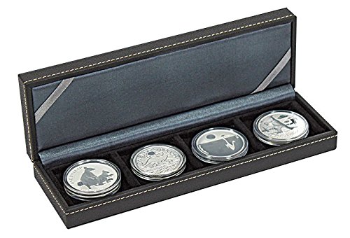 Lindner 2362-4 NERA Coin Case S with 4 square compartments for coins or capsules with a diameter up to 52 mm