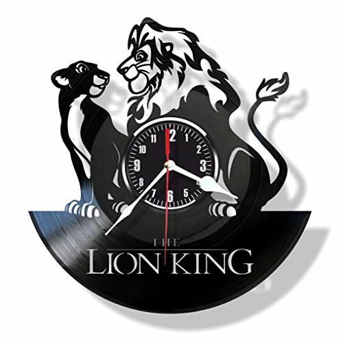 The Lion King vinyl wall clock- Modern room decor - Unique Handmade gift for friends and someone you love