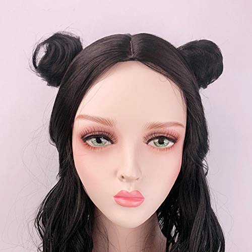 2PCS Cat Ears Hair Donut Chignon Claw Clip in Messy Hair Bun Mini Claw Clip in Updo Bun Extensions Wig Accessory Ponytail Hairpieces for Women and Girls (2#)