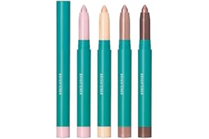 ProCover 4Pcs Eyeshadow Stick, Eye shadow Brightener Stick Glitter Highlighter Makeup Eye Liner, Shimmer Creamy Long Lasting Eye Makeup(4 colors