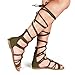 Dream Pairs Women's RAIL Knee High Gladiator Flat Sandals