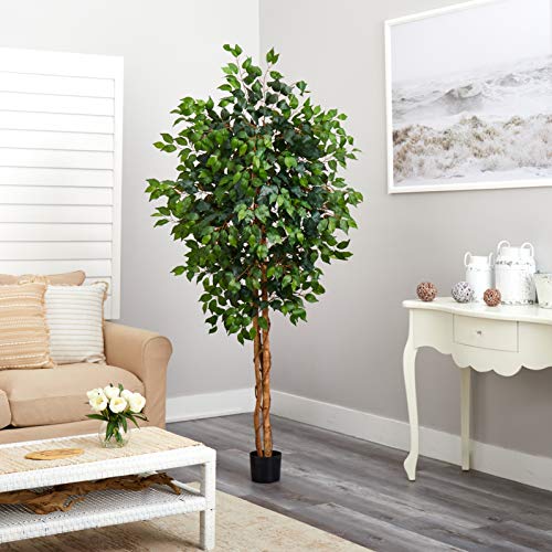 Nearly Natural 6ft. Ficus Artificial Trees, 72in, Green on Galleon