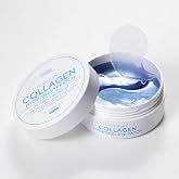 tenzero Moisture Collagen Hydrogel Eye Patch 60 Patches (90g), Collagen Treatments for Puffy Eye, Dark Circles, Fine Lines, Revitalizing, Hydrating Eye Pads, Korean Under Eye Masks Skincare
