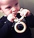 Wooden Baby Toy - Teething Ring Set Made in USA, Untreated Maple Teether with Organic Cotton Gift Bag - Most Popular Baby Gift from Mary & Kate Baby Collection, Great Mix and Match with other Gifts