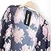 METFIT Women Boho Floral Chiffon Loose Shawl Kimono Cardigan Cover up Blouse (L, Floral)