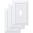 Franklin Brass W35241V-PW-C Classic Architecture Single Switch Wall Plate/Switch Plate/Cover, White, 3-Pack