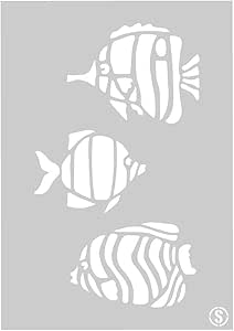 La plantilla para estarcir Studio peces tropicales plantilla para