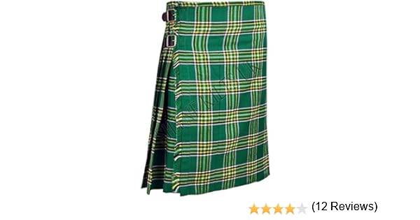green tartan kilt