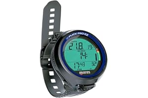 Mares Puck Pro EZ Wrist Underwater Scuba Dive Computer (414177) - Depth, Decompression, Temperature, Time Dive Data Display