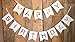 White Happy Birthday Bunting Banner with Shimmering Gold Letters - Birthday Decorations
