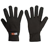 GLOUE Winter Gloves Winter Keep Warm Soft Fleece Lined Gloves Multiple Color for Men(Black)