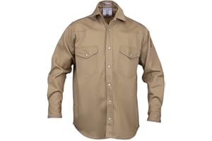 JUST IN TREND Flame Resistant FR Welding Shirt - 100% C - 9 oz